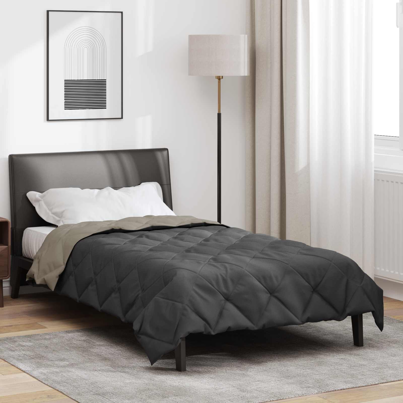 Ljetni pokrivač Svijetlo siva i antracit 220 x 155 cm
