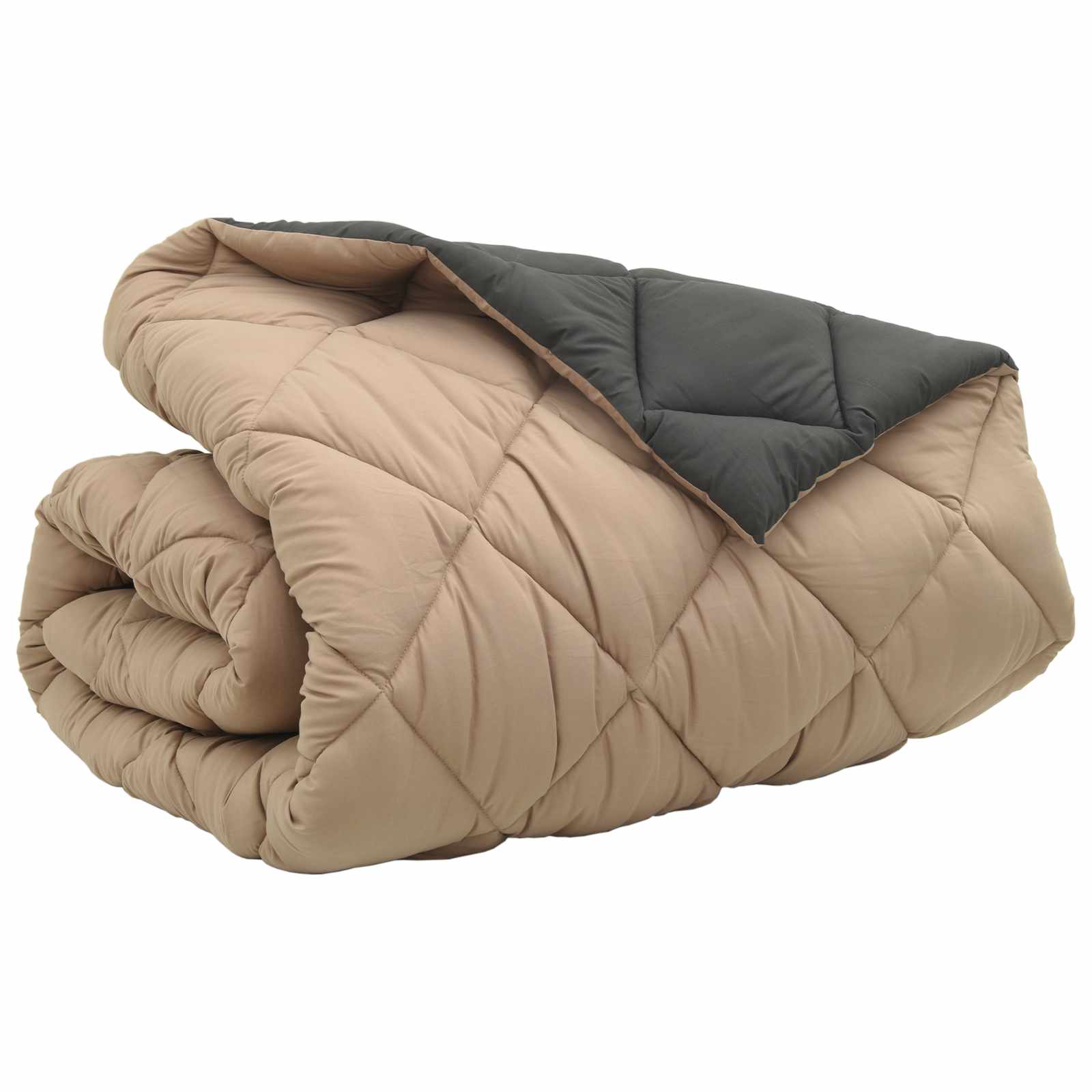 Zimska pokrivača Antracit i taupe 200 x 220 cm Mikrovlakna
