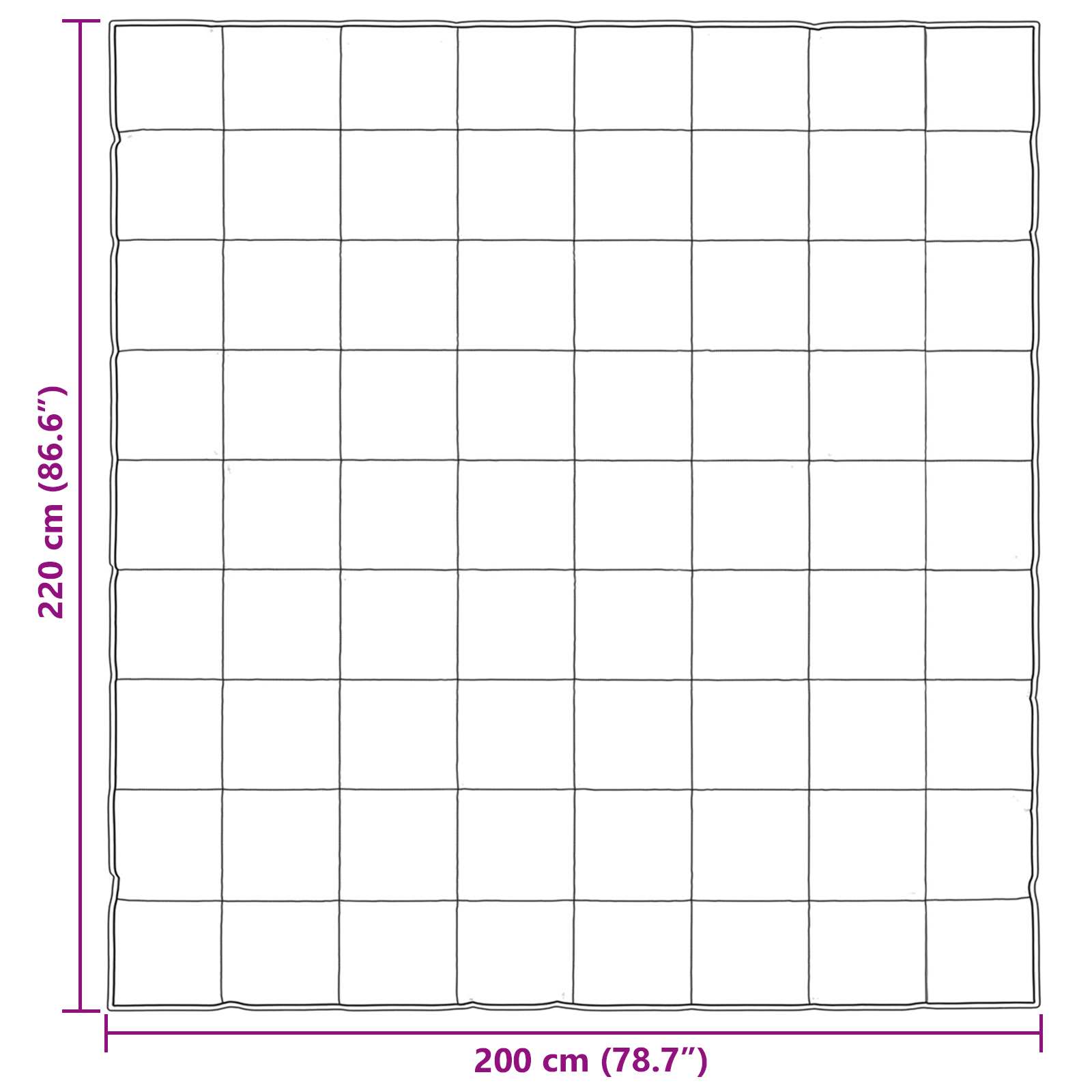 Ljetni pokrivač Crna 200 x 220 cm Saten i mikrovlakna