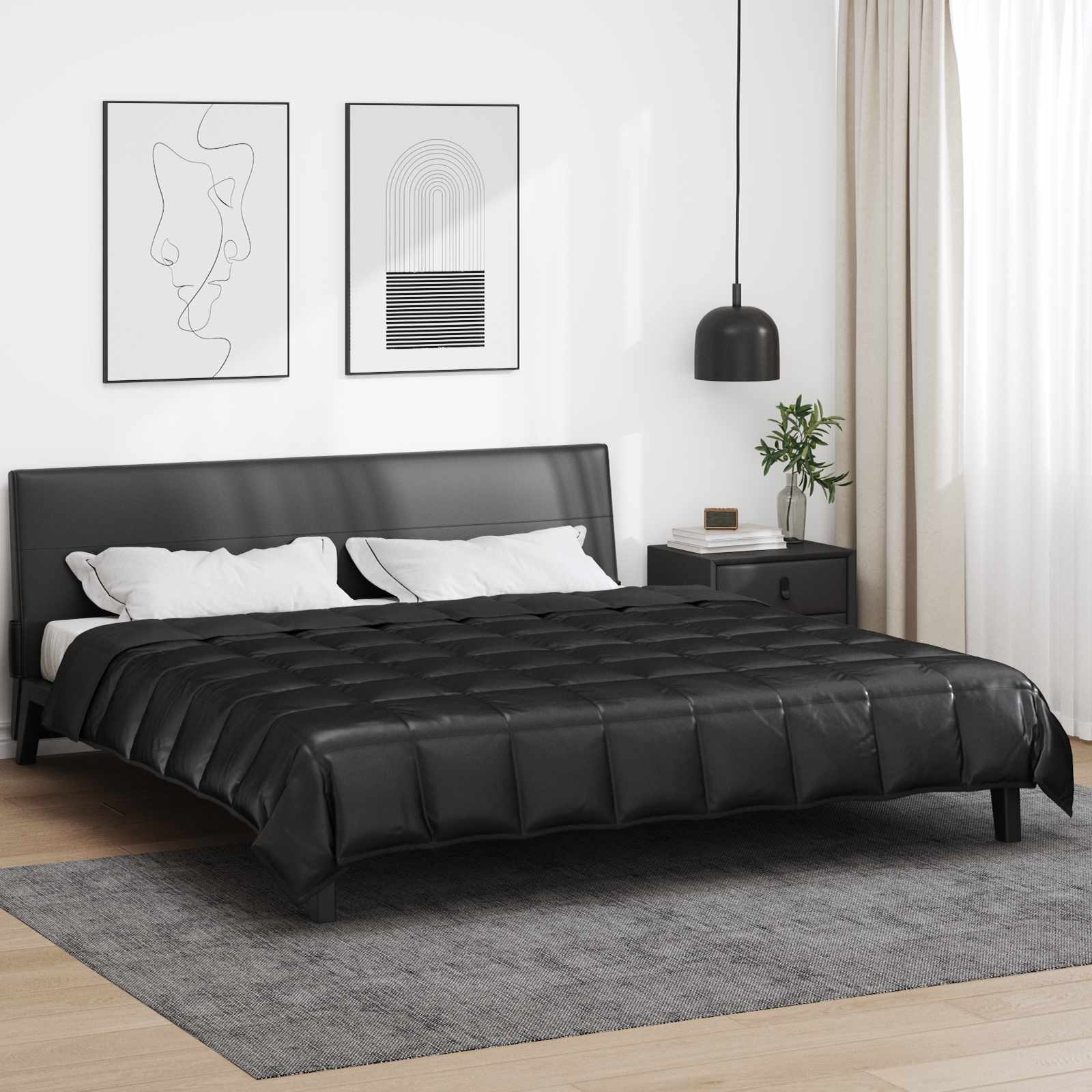 Puni pokrivač za cijelu godinu Crna 220 x 260 cm