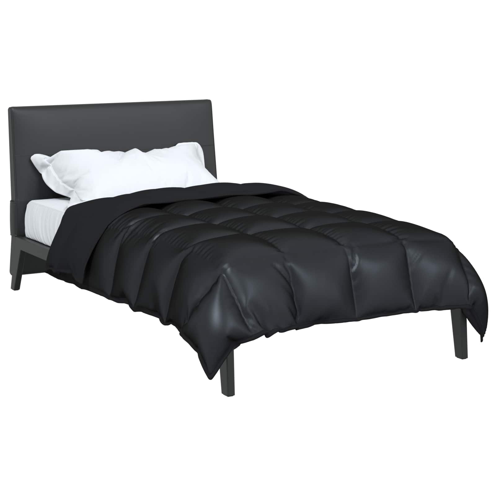Zimska pokrivača Crna 135 x 220 cm Saten i mikrovlakna