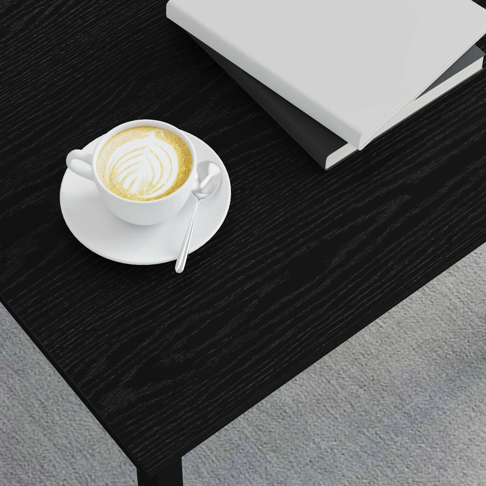 Kava Stol Crni hrast 60 x 60 x 36 cm Konstruirano drvo