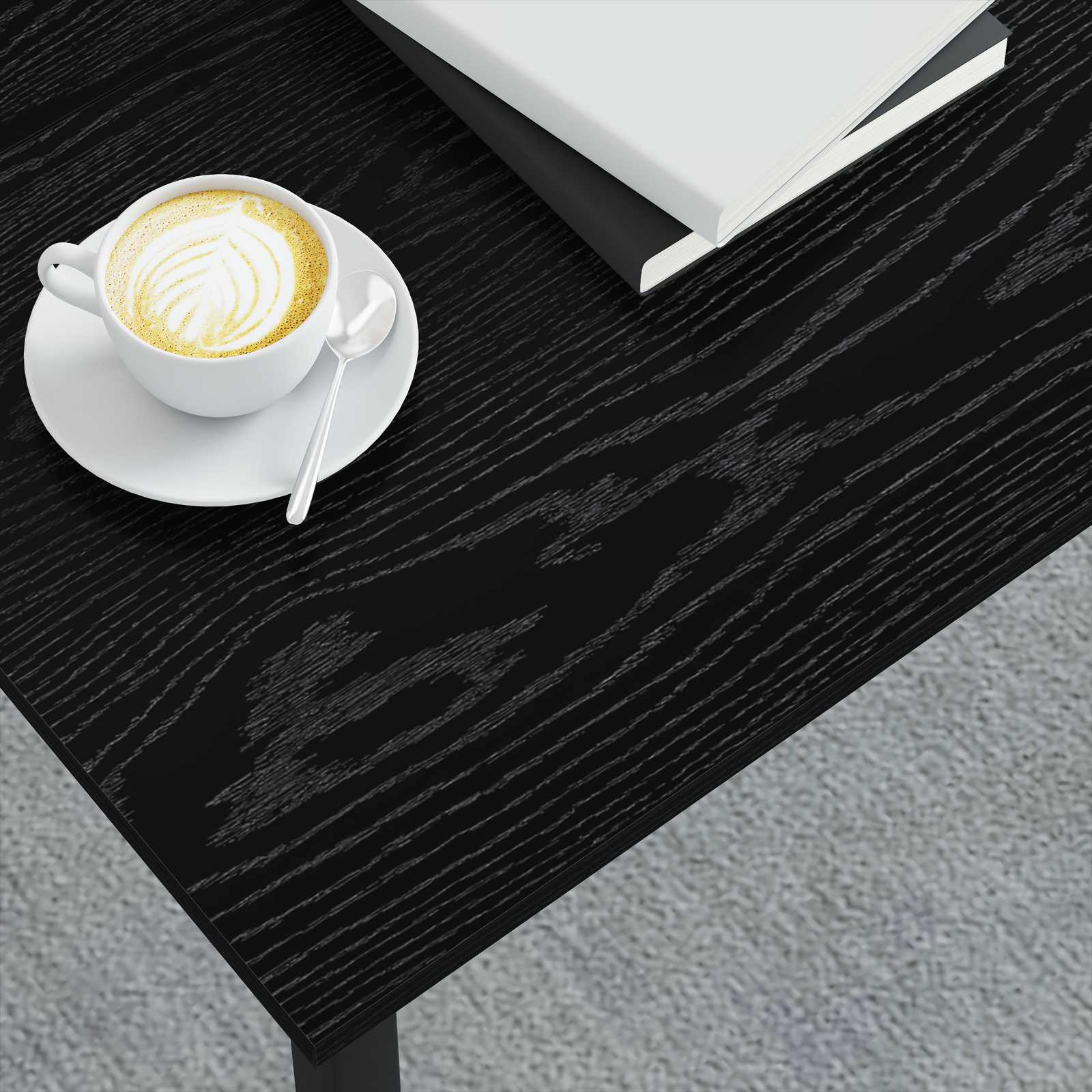 Kava Stol Crni hrast 80 x 80 x 45 cm Konstruirano drvo