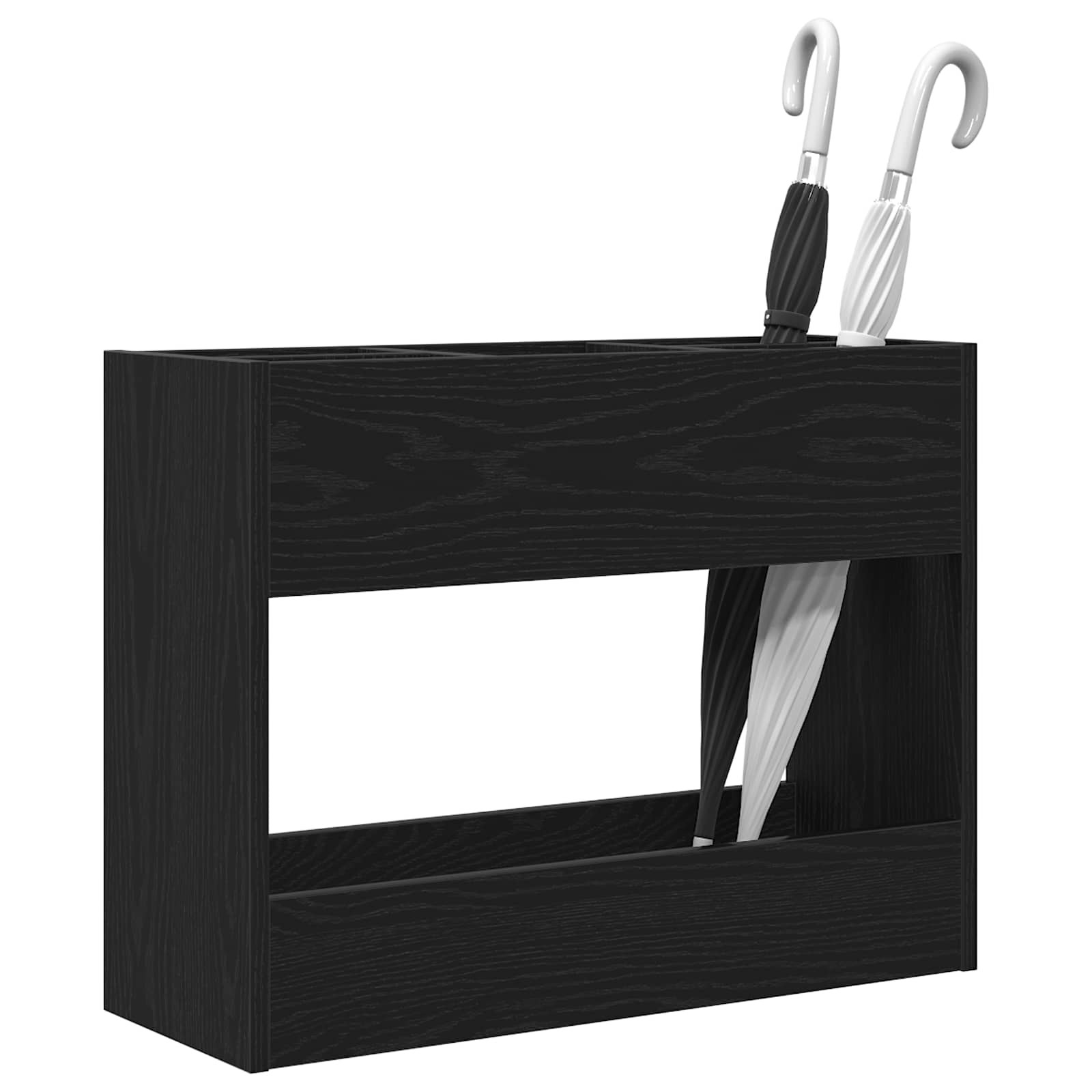 Stalak za kišobran Crni hrast 65 x 24 x 50 cm Konstruirano drvo