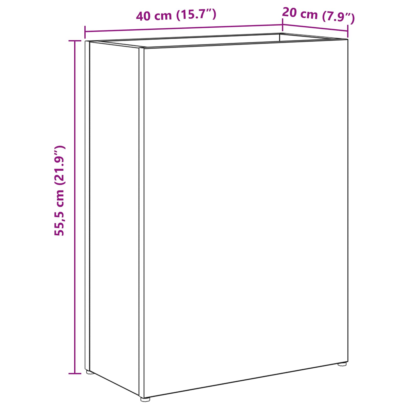 Stalak za kišobran Umjetnički hrast 40 x 20 x 55,5 cm