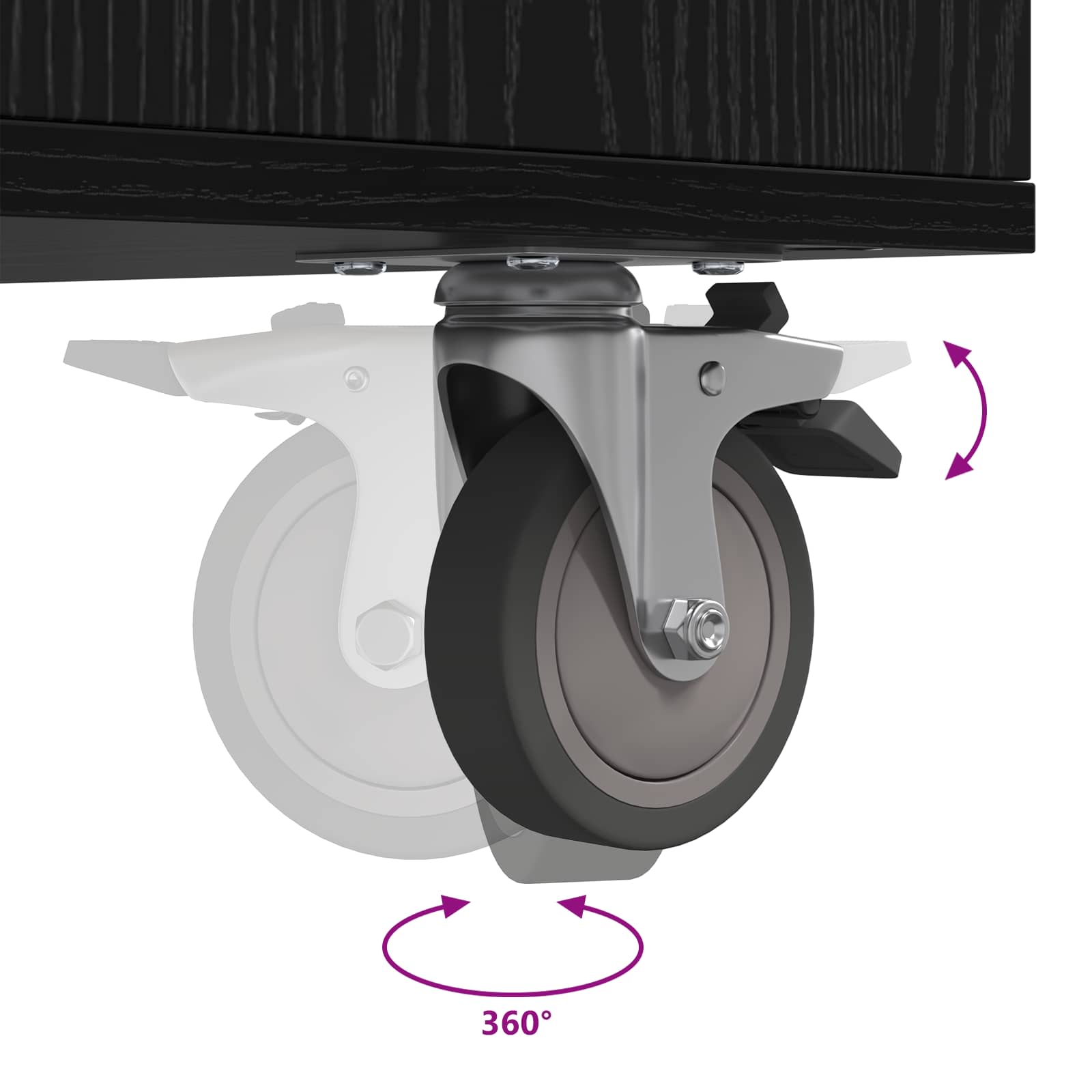 Golf ormar s kotačem Jednobojno Crni hrast 65 x 45 x 98 cm