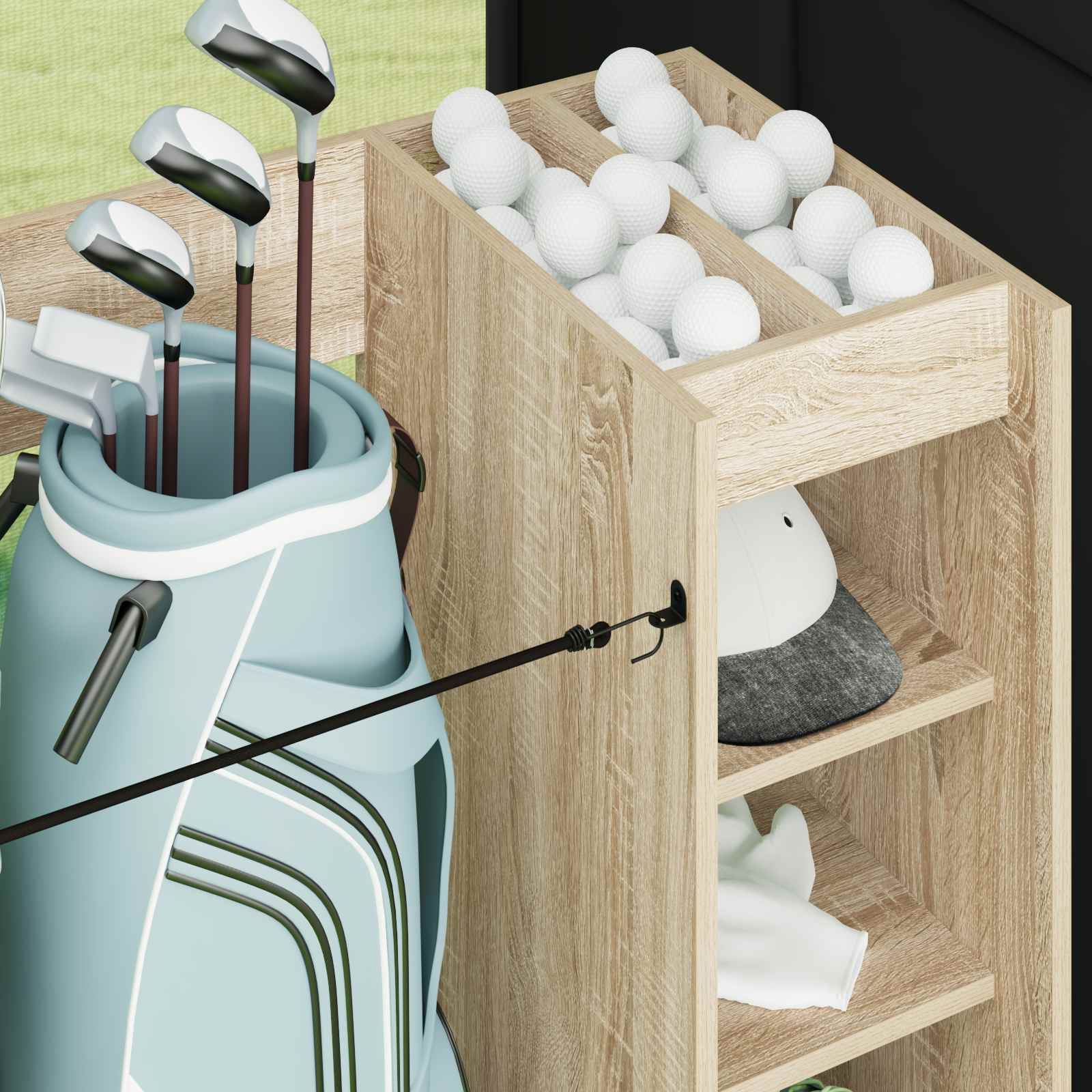 Golf ormar s kotačem Jednobojno Sonoma hrast 90 x 45 x 98 cm