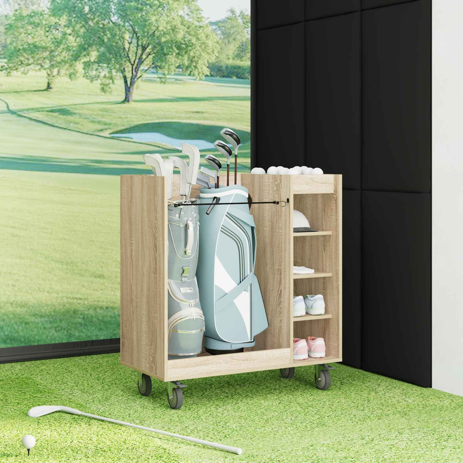 Golf ormar s kotačem Jednobojno Sonoma hrast 90 x 45 x 98 cm