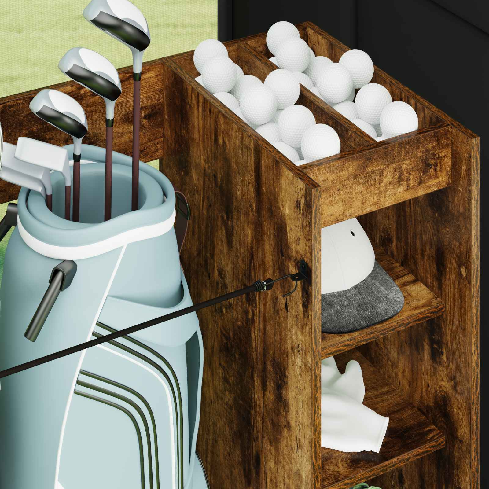 Golf ormar s kotačem Jednobojno Dimljeni hrast 90 x 45 x 98 cm