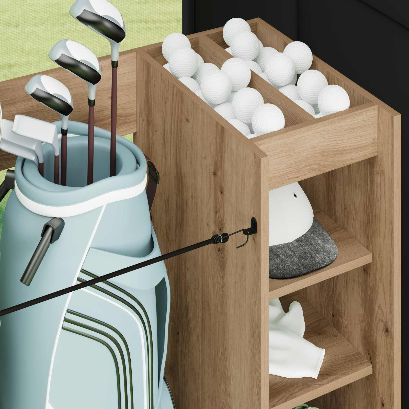 Golf ormar s kotačem Umjetnički hrast 120 x 45 x 98 cm