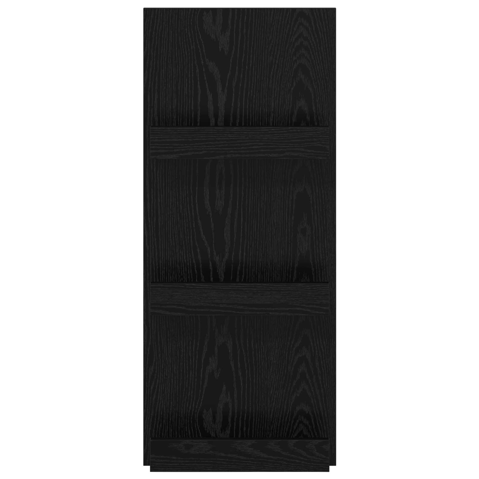Polica za časopise s policom Crni hrast 43 x 11 x 102 cm