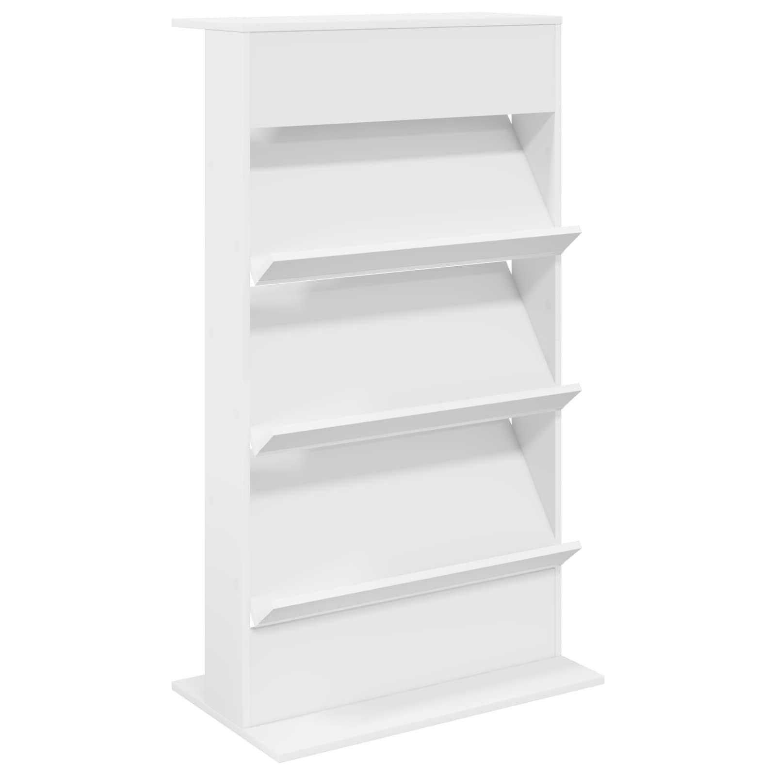 Polica za časopise Bijelo 70 x 41 x 126 cm Konstruirano drvo