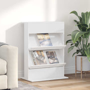 Polica za časopise Bijelo 70 x 41 x 96 cm Konstruirano drvo