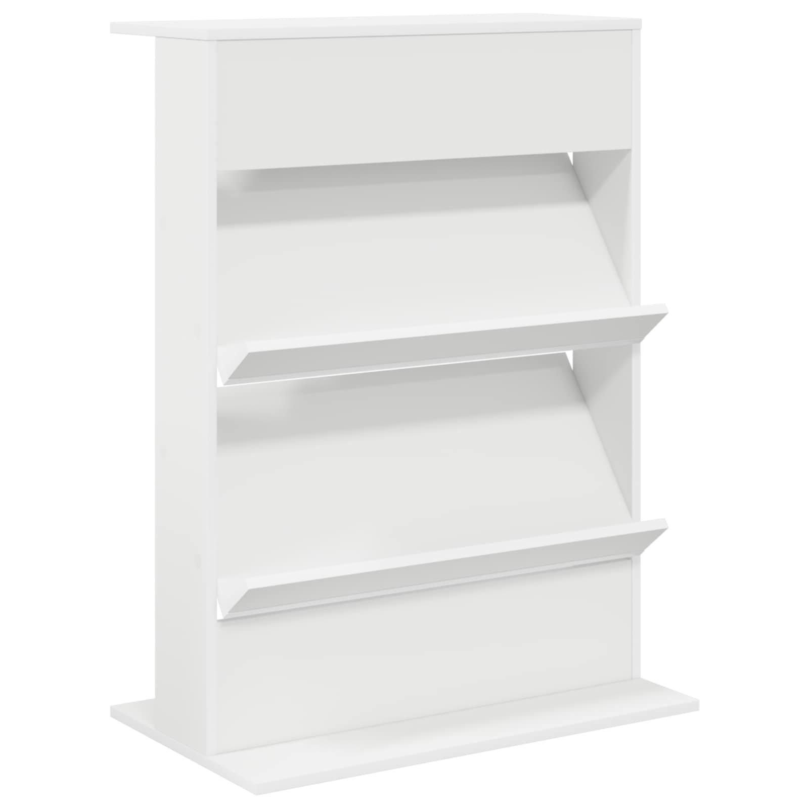Polica za časopise Bijelo 70 x 41 x 96 cm Konstruirano drvo