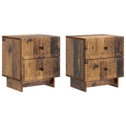 Noćni ormar s ladicama 2 pcs Staro drvo 43 x 34,5 x 47,5 cm
