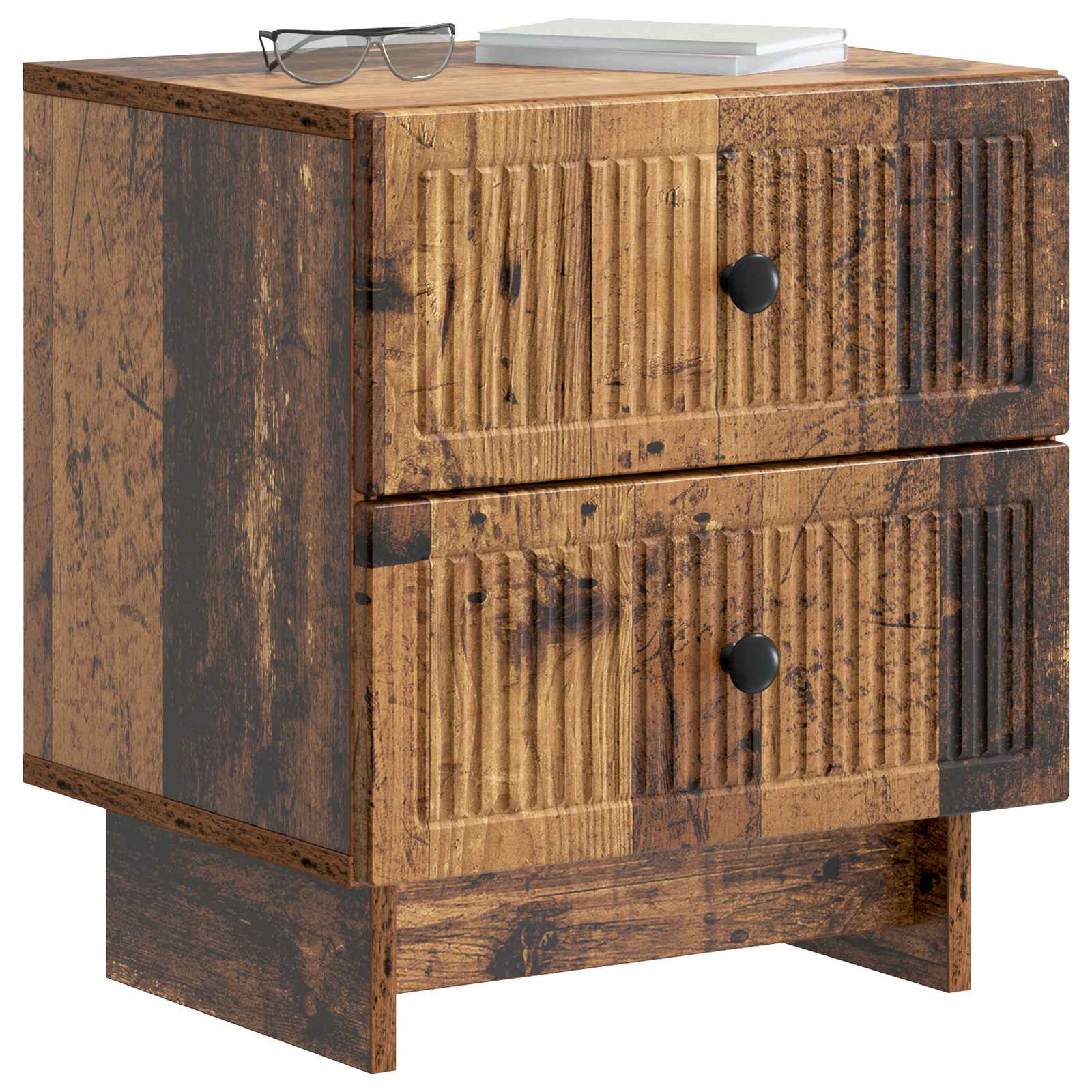 Noćni ormar s ladicama 2 pcs Staro drvo 43 x 34,5 x 47,5 cm