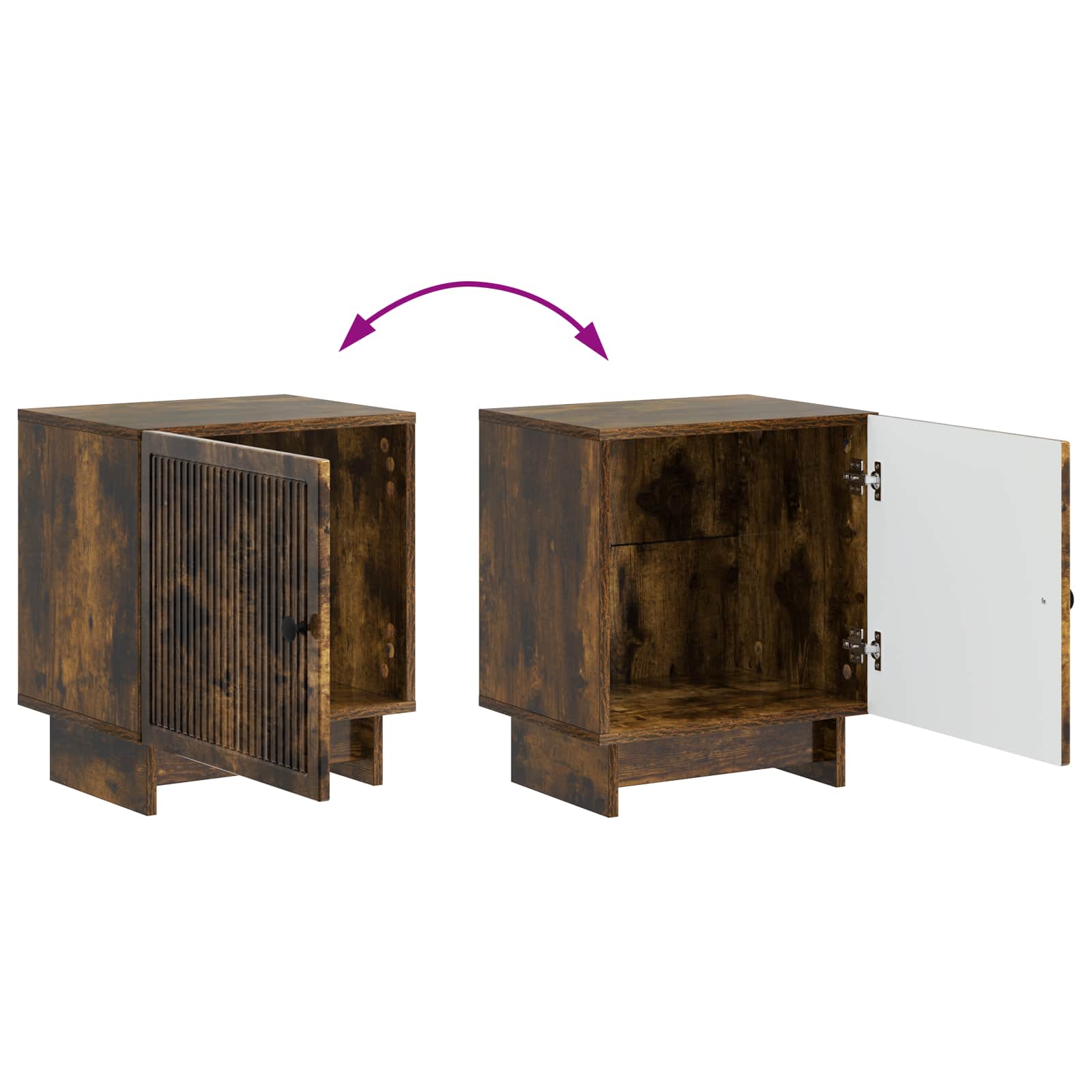 Noćni ormar 2 pcs Dimljeni hrast 43 x 34,5 x 50 cm