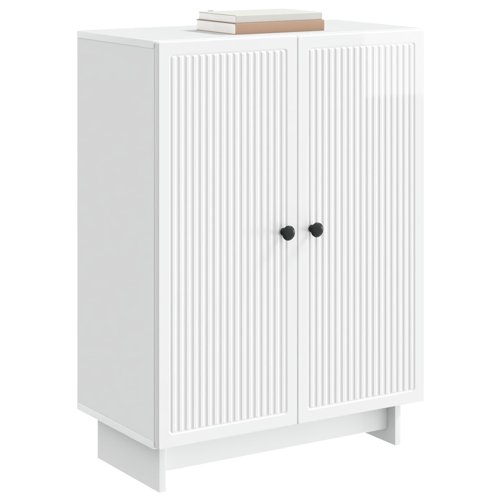 Kreveta Bijela visokog sjaja 66 x 34,5 x 90 cm