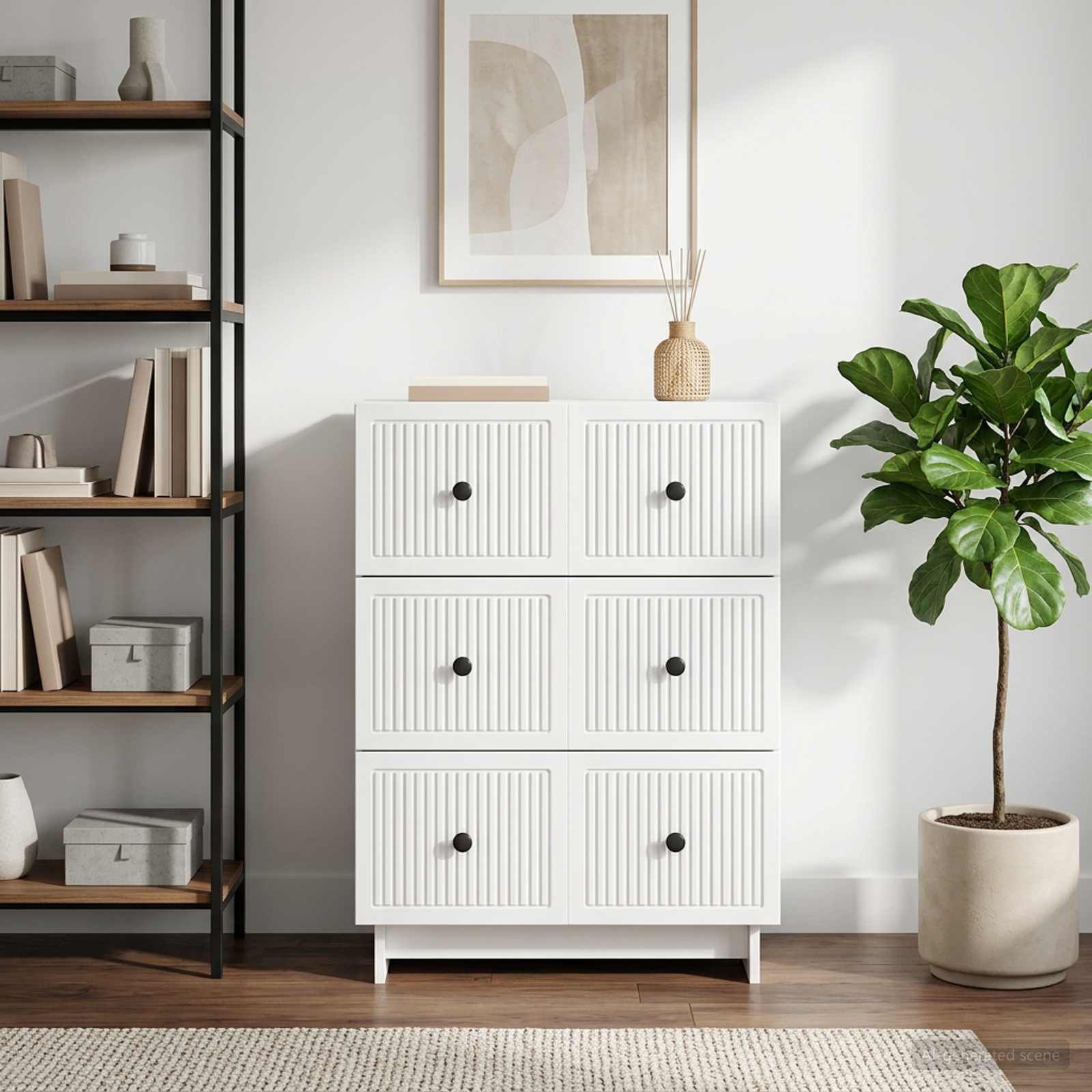 Ormar s ladicama Bijela visokog sjaja 66 x 34,5 x 90 cm