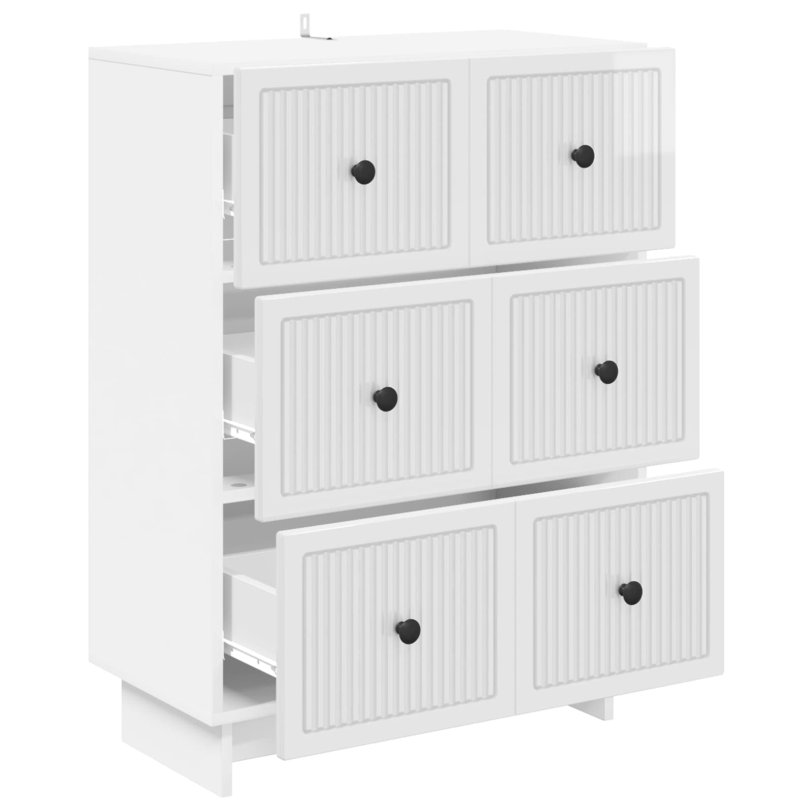 Ormar s ladicama Bijela visokog sjaja 66 x 34,5 x 90 cm