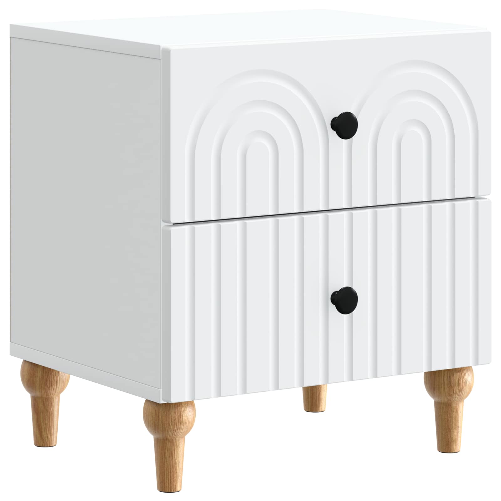 Noćni ormar 2 pcs Bijela 43 x 34,5 x 48 cm Konstruirano drvo