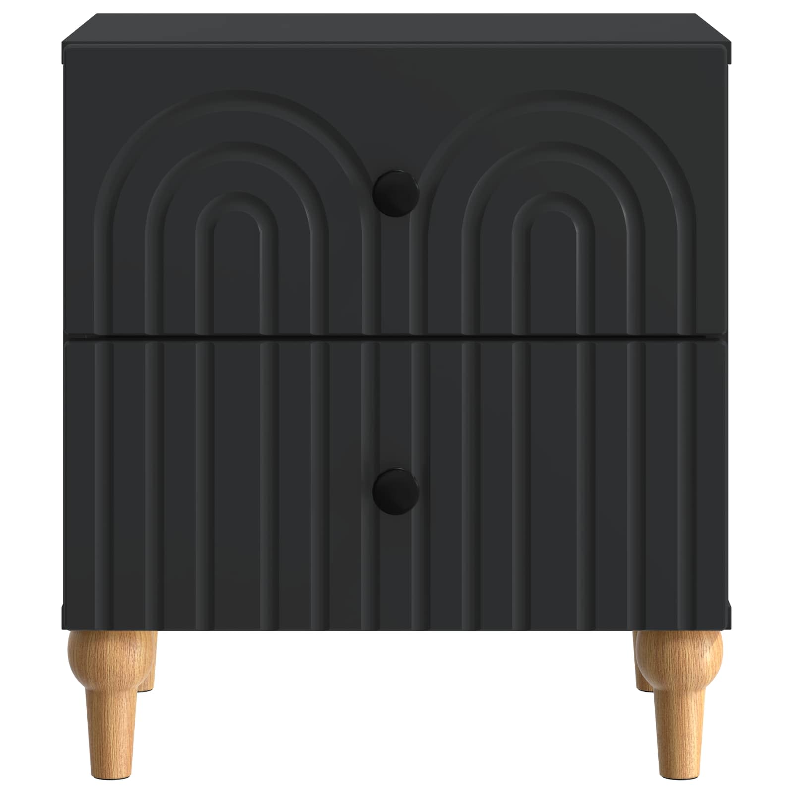 Noćni ormar s ladicama Crna 43 x 34,5 x 48 cm Konstruirano drvo