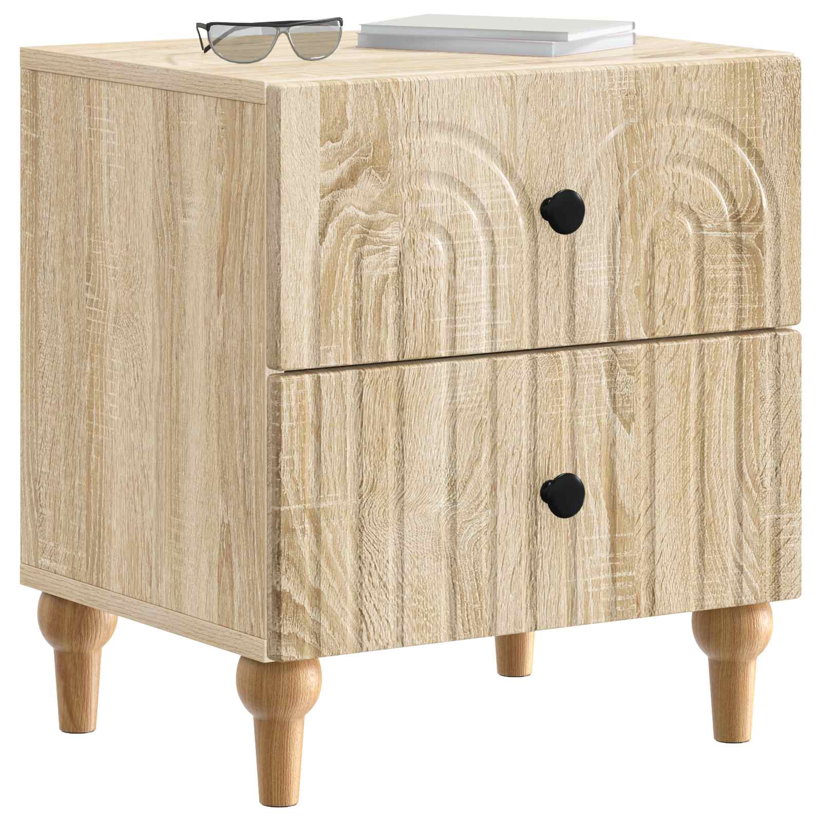 Noćni ormar s ladicama 2 pcs Hrast sonoma 43 x 34,5 x 48 cm