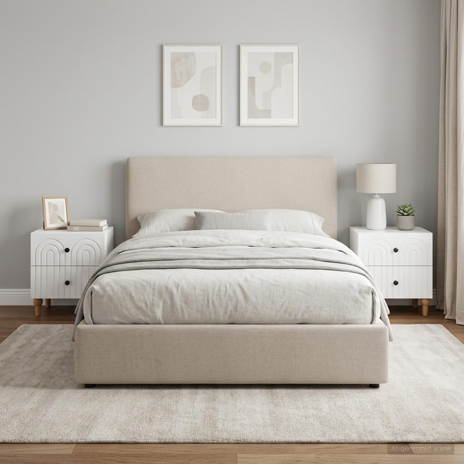 Noćni ormar 2 pcs Bijela visokog sjaja 43 x 34,5 x 48 cm