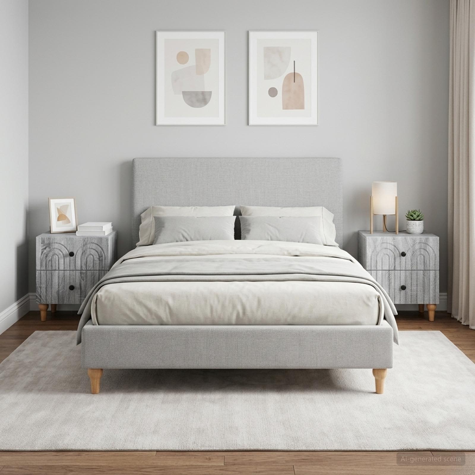 Noćni ormar s ladicama 2 pcs Siva sonoma 43 x 34,5 x 48 cm