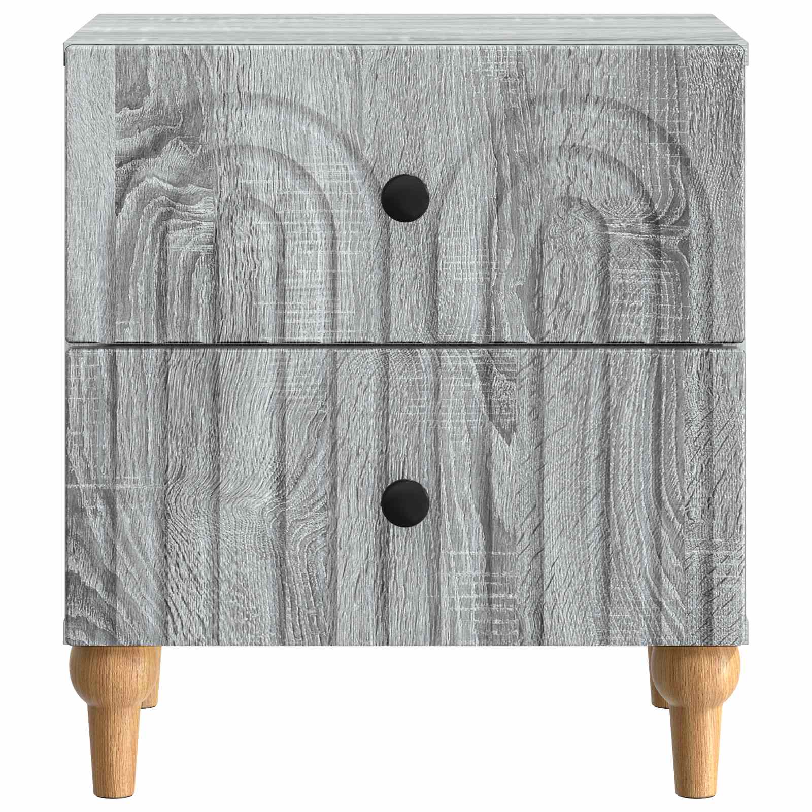 Noćni ormar s ladicama 2 pcs Siva sonoma 43 x 34,5 x 48 cm