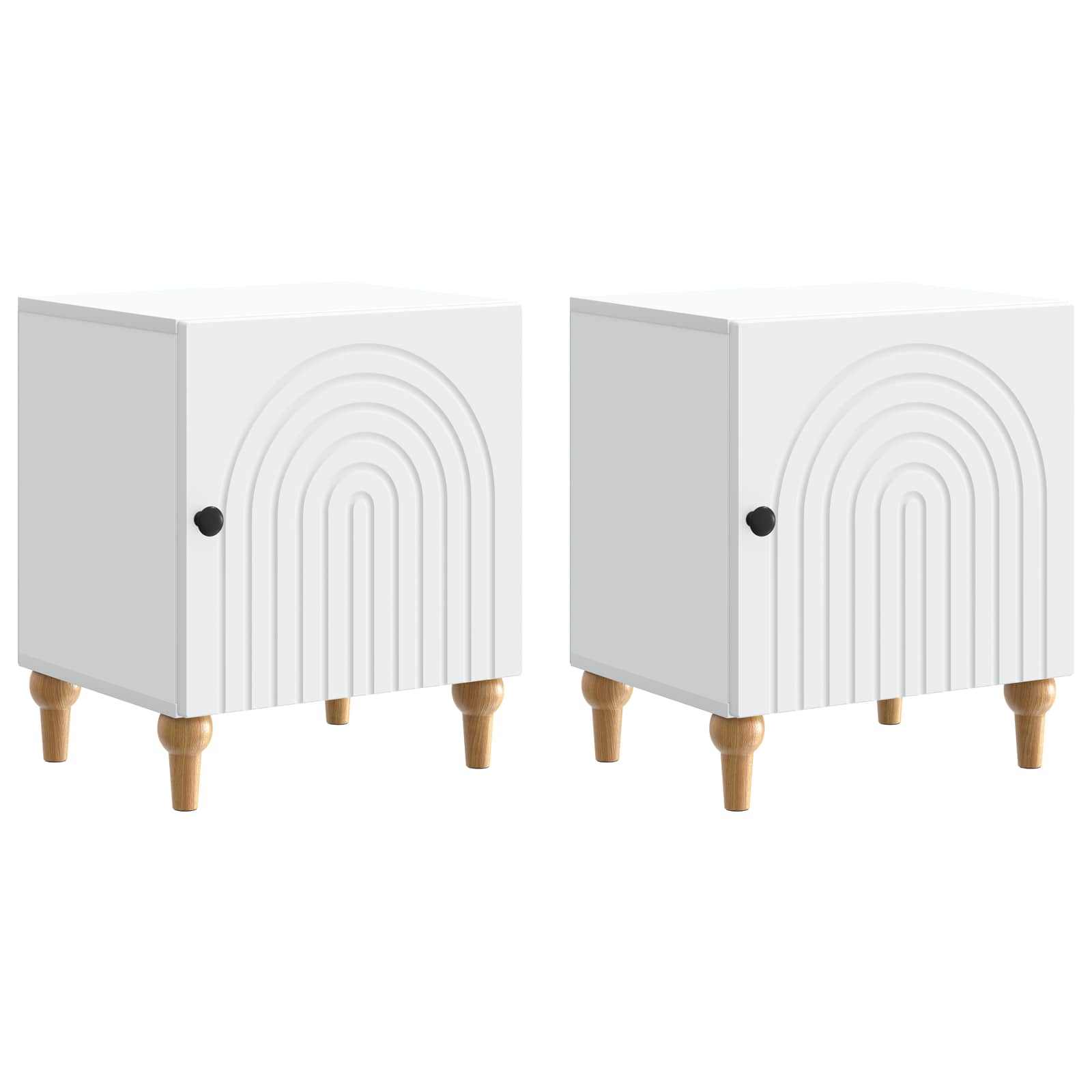 Noćni ormar 2 pcs Bijela 43 x 34,5 x 50 cm Konstruirano drvo