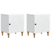 Noćni ormar 2 pcs Bijela 43 x 34,5 x 50 cm Konstruirano drvo