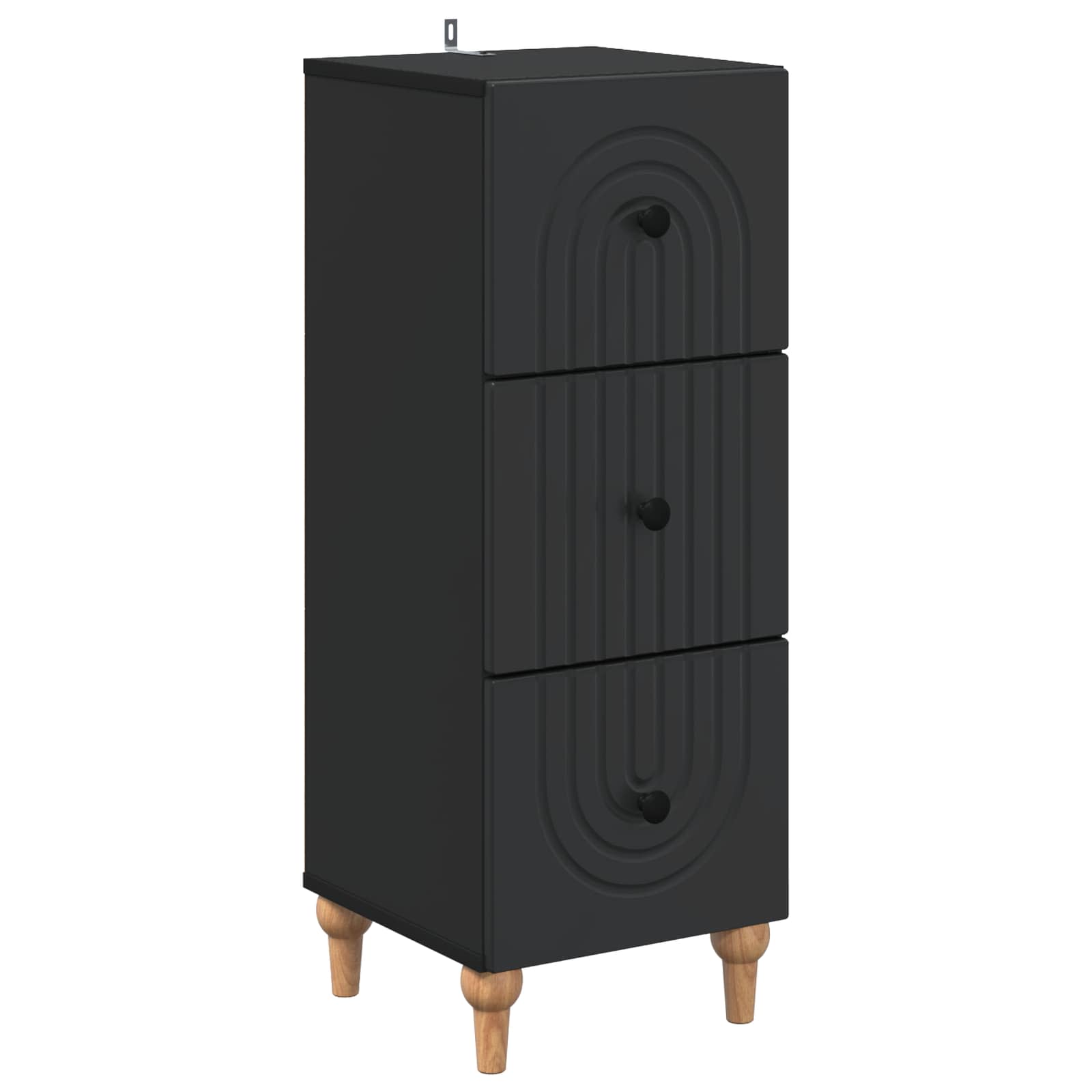 Ormar s ladicama Crna 33 x 34,5 x 90 cm Konstruirano drvo