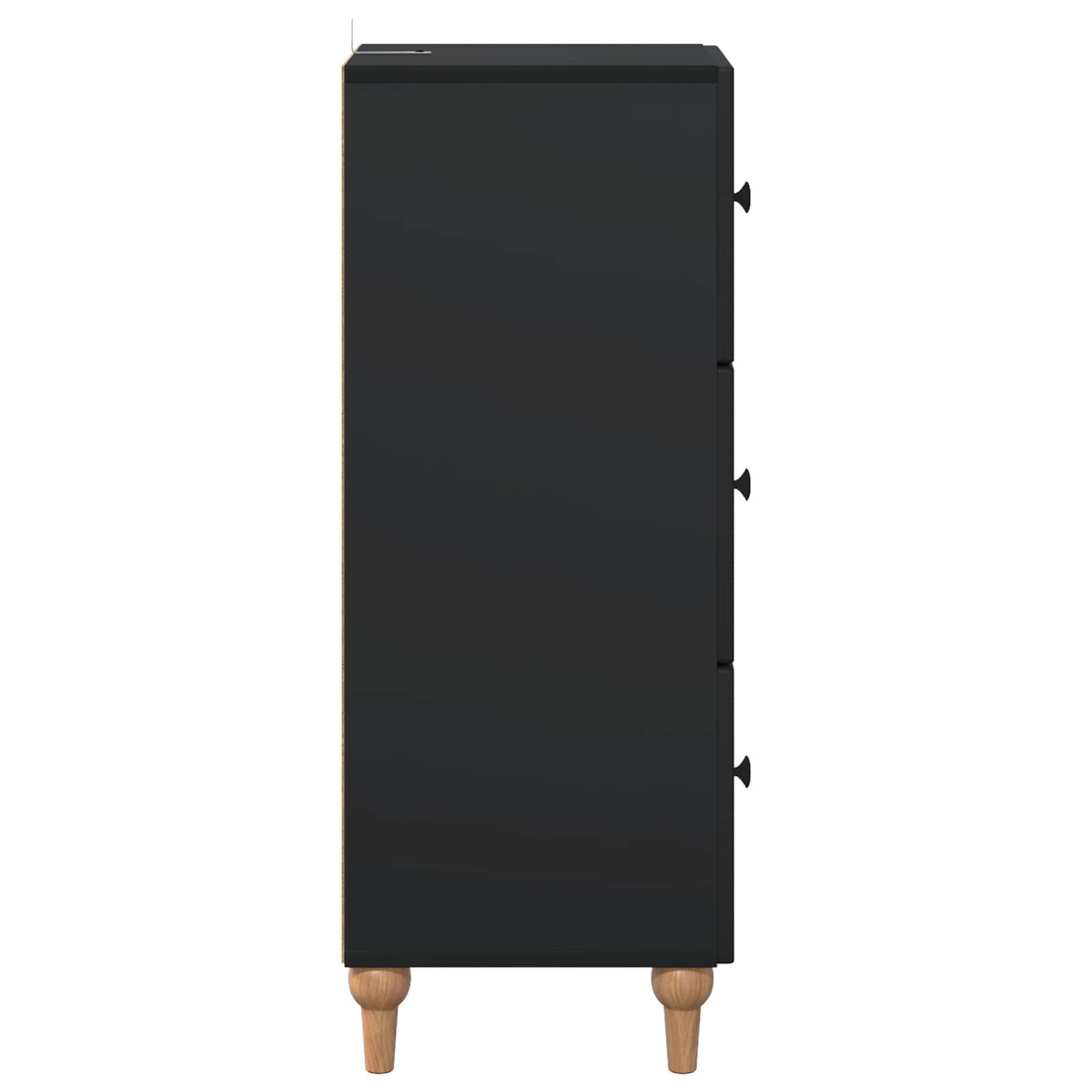 Ormar s ladicama Crna 33 x 34,5 x 90 cm Konstruirano drvo