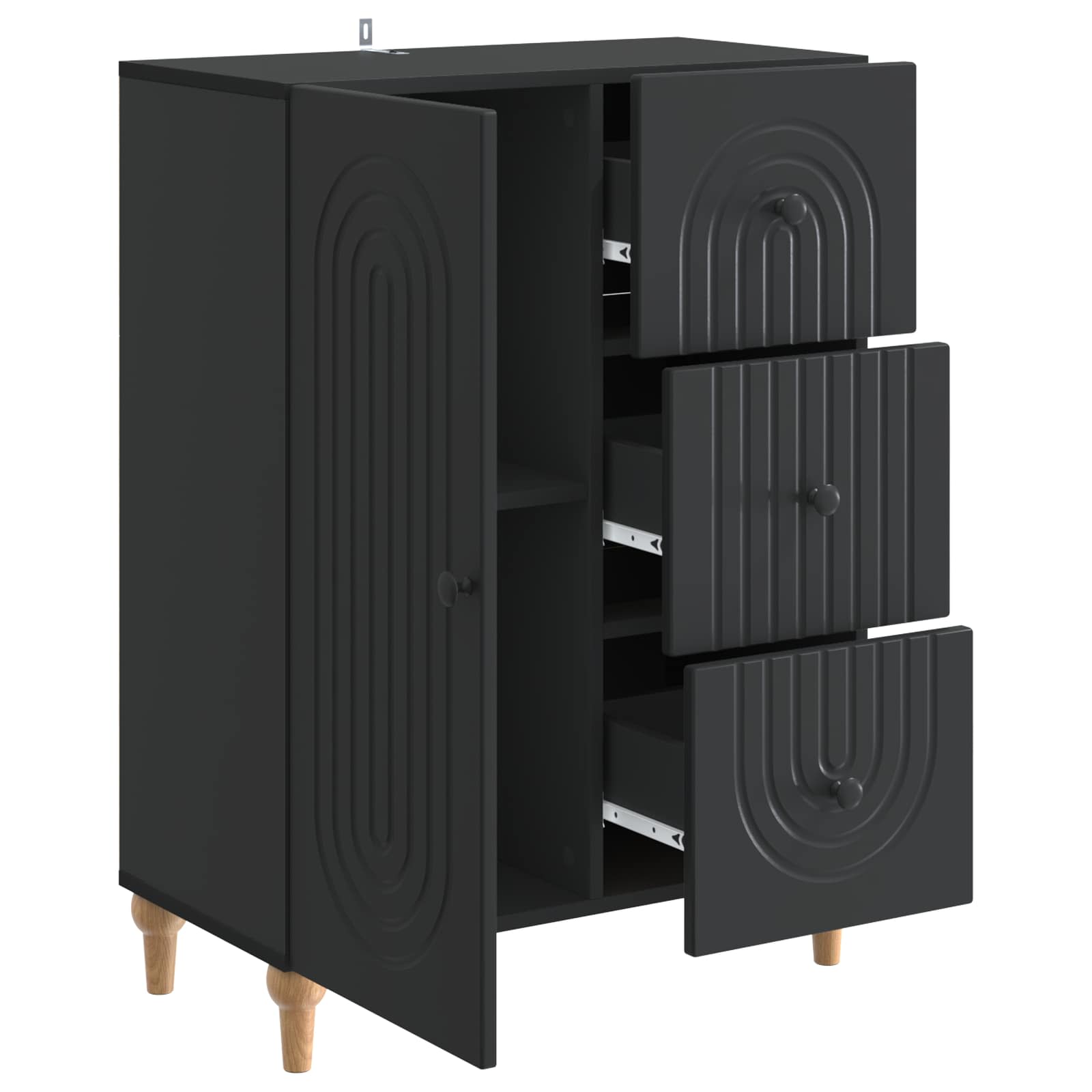 Kreveta s ladicama Crna 66 x 34,5 x 90 cm Konstruirano drvo