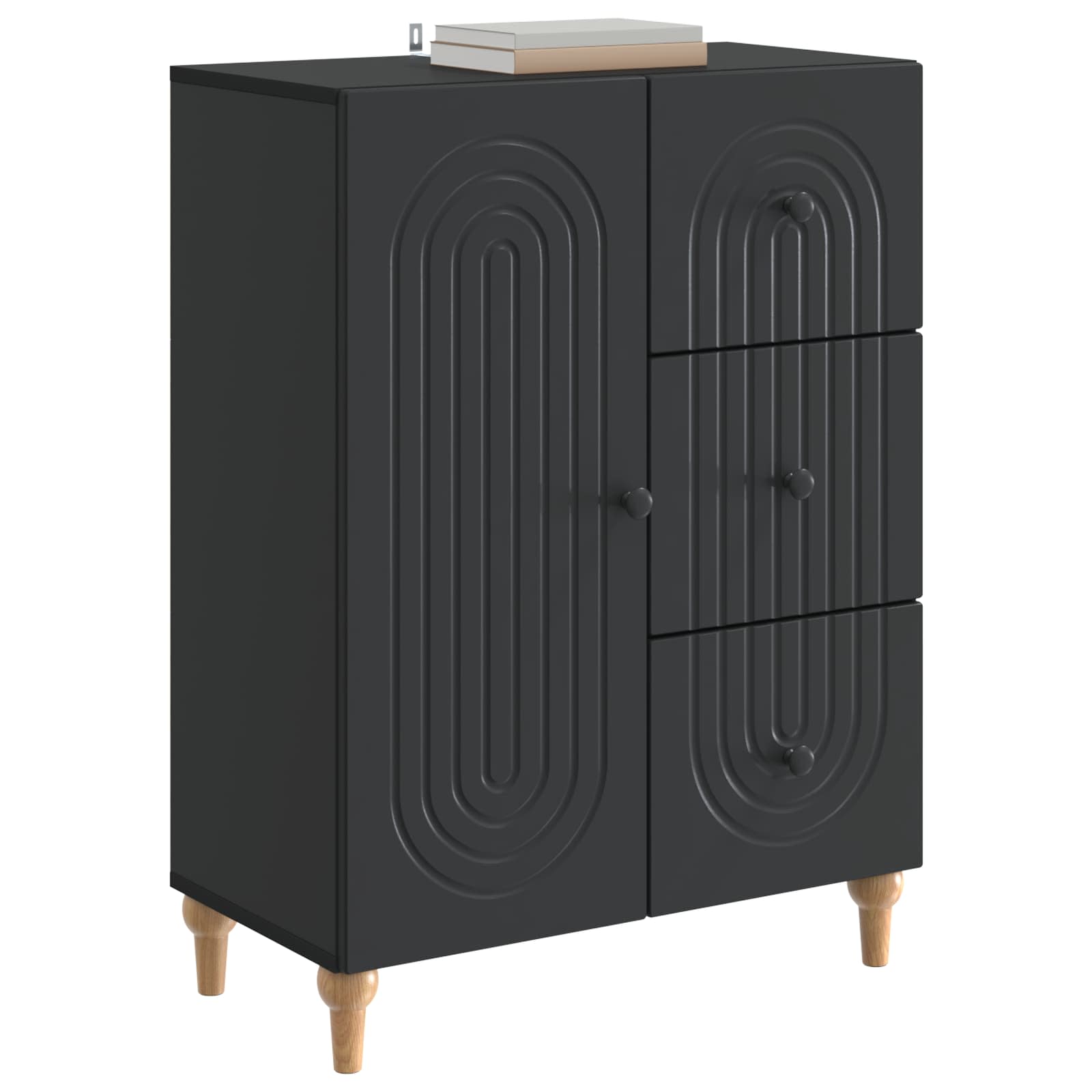Kreveta s ladicama Crna 66 x 34,5 x 90 cm Konstruirano drvo