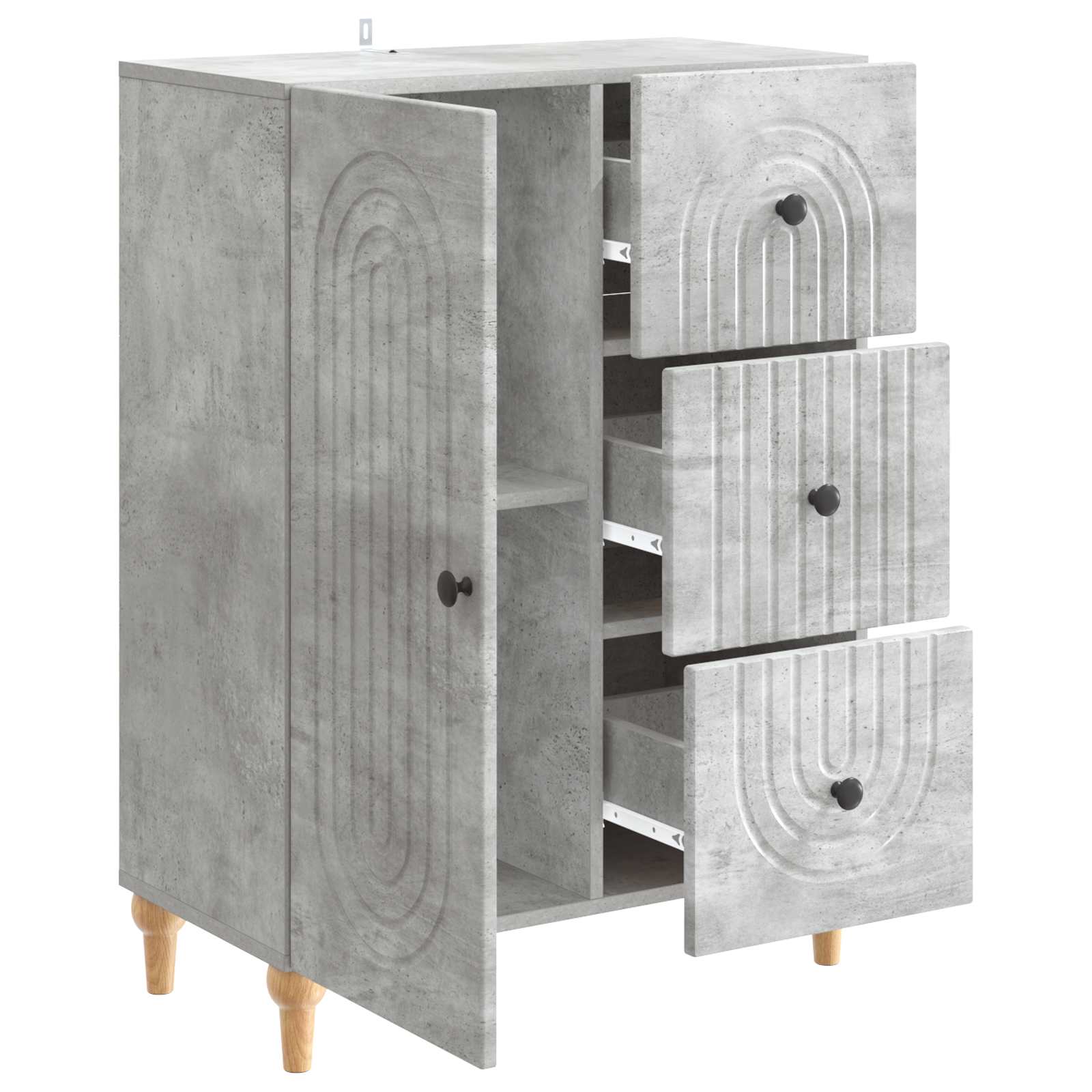 Kreveta Betonska siva 66 x 34,5 x 90 cm Konstruirano drvo