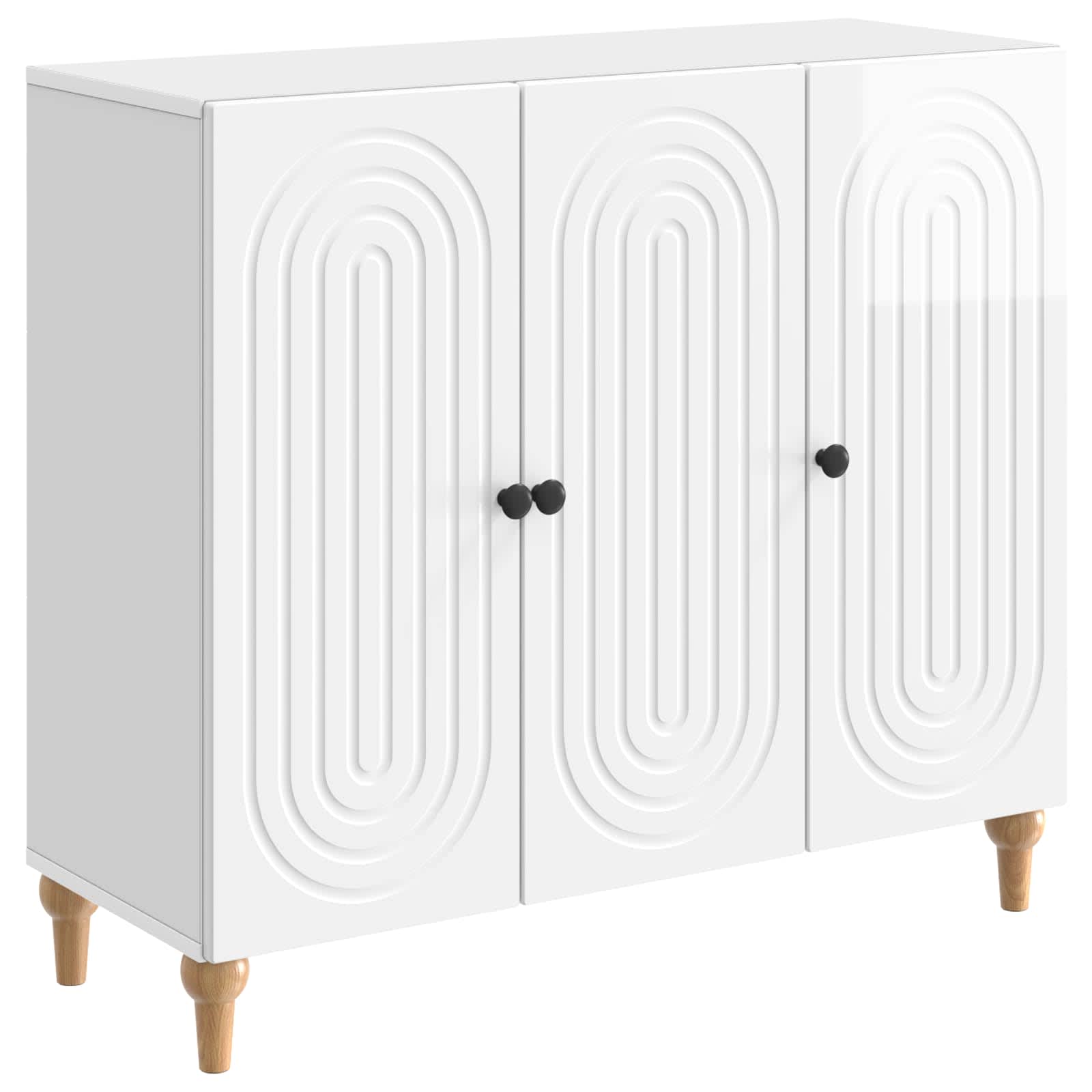 Kreveta Bijela visokog sjaja 89 x 34,5 x 80 cm