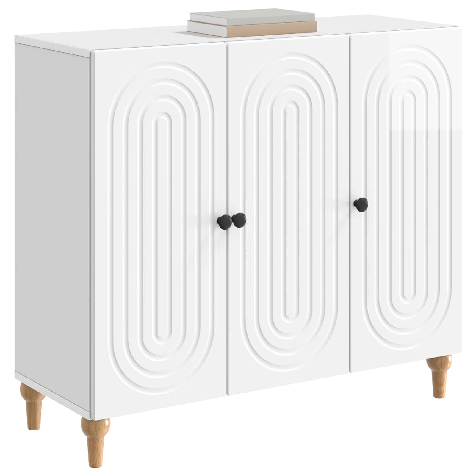 Kreveta Bijela visokog sjaja 89 x 34,5 x 80 cm
