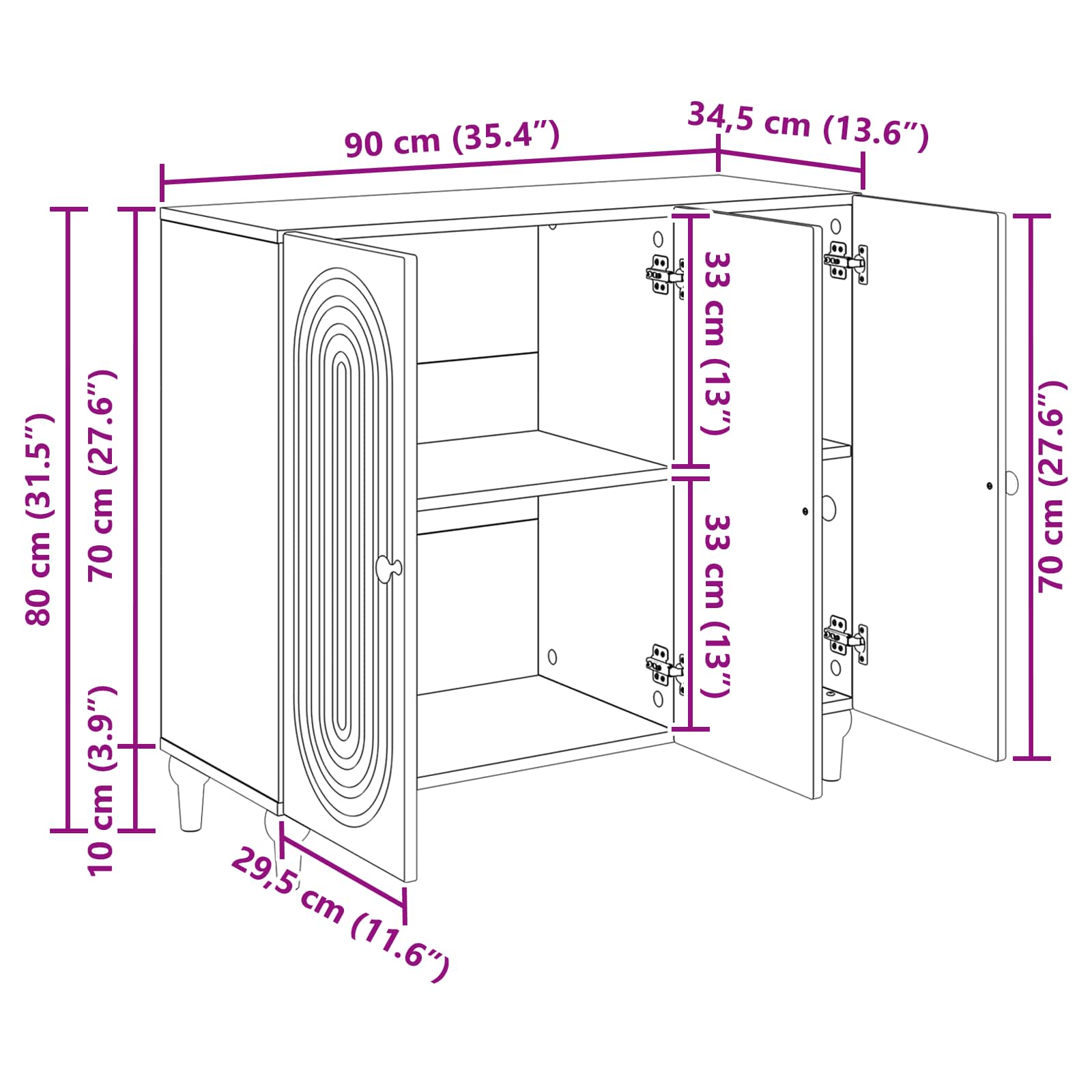 Kreveta Bijela visokog sjaja 89 x 34,5 x 80 cm