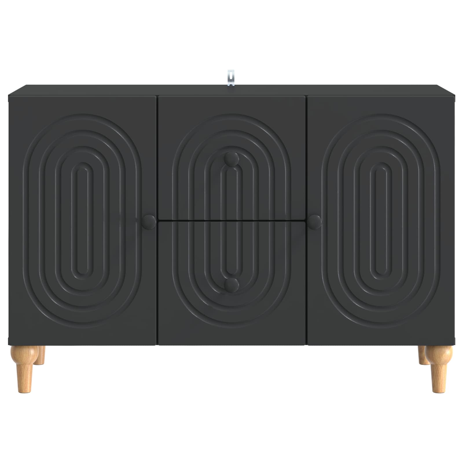 TV ormar s ladicama Crna 89 x 34,5 x 60 cm Konstruirano drvo