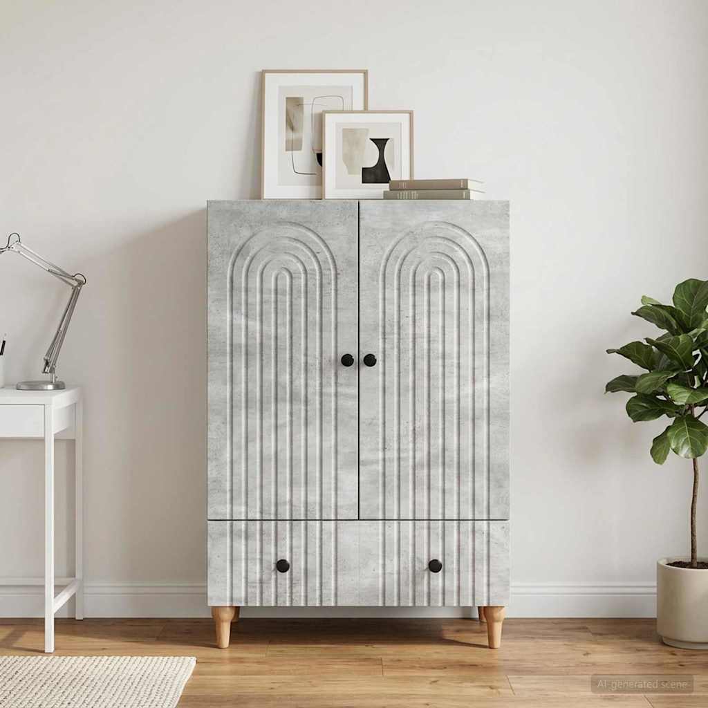 Kreveta Betonska siva 66 x 34,5 x 95 cm Konstruirano drvo