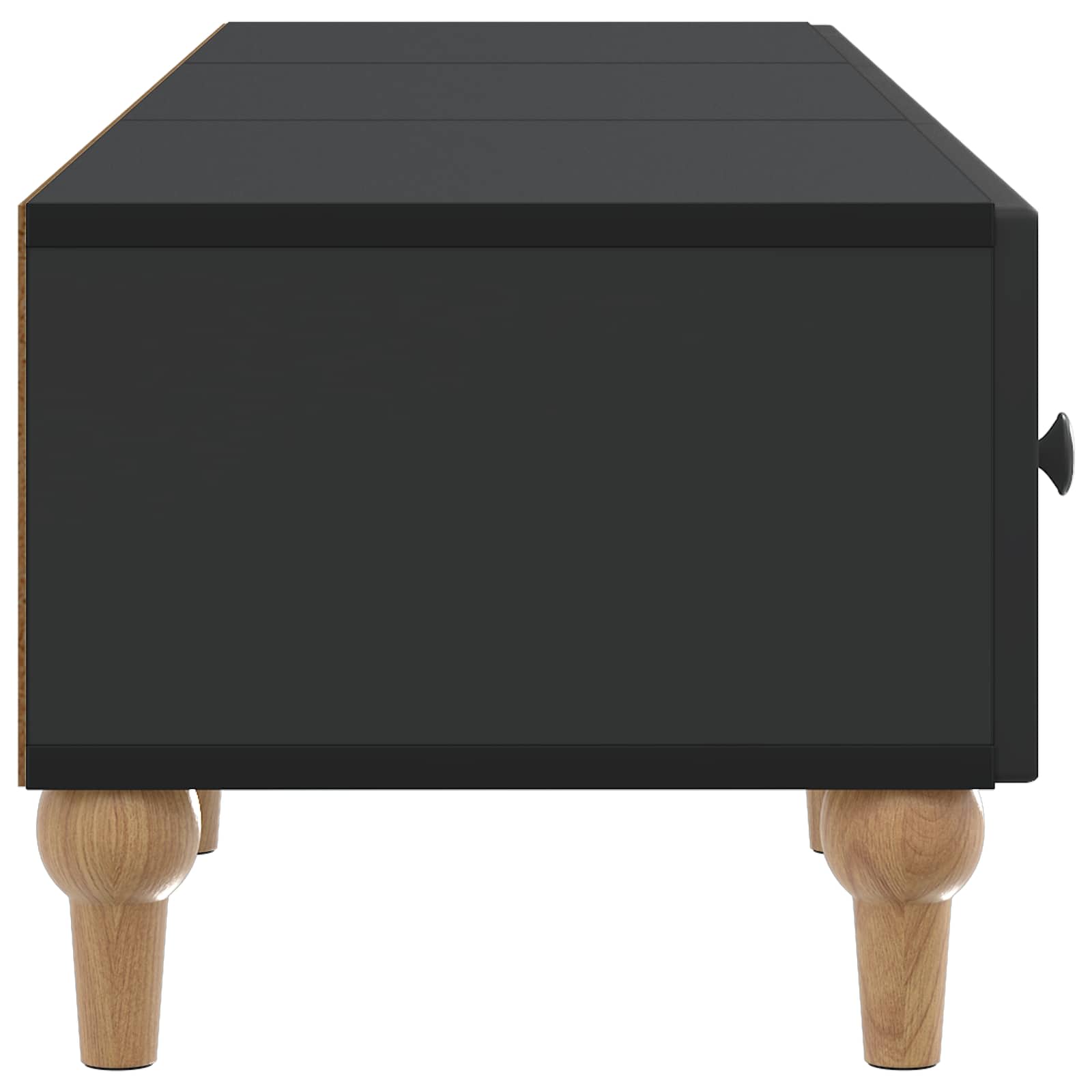 TV ormar s ladicama Crna 147 x 34,5 x 30 cm Konstruirano drvo