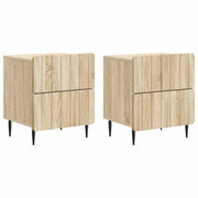 Noćni ormar s ladicama 2 pcs Hrast sonoma 43 x 34,5 x 49,5 cm