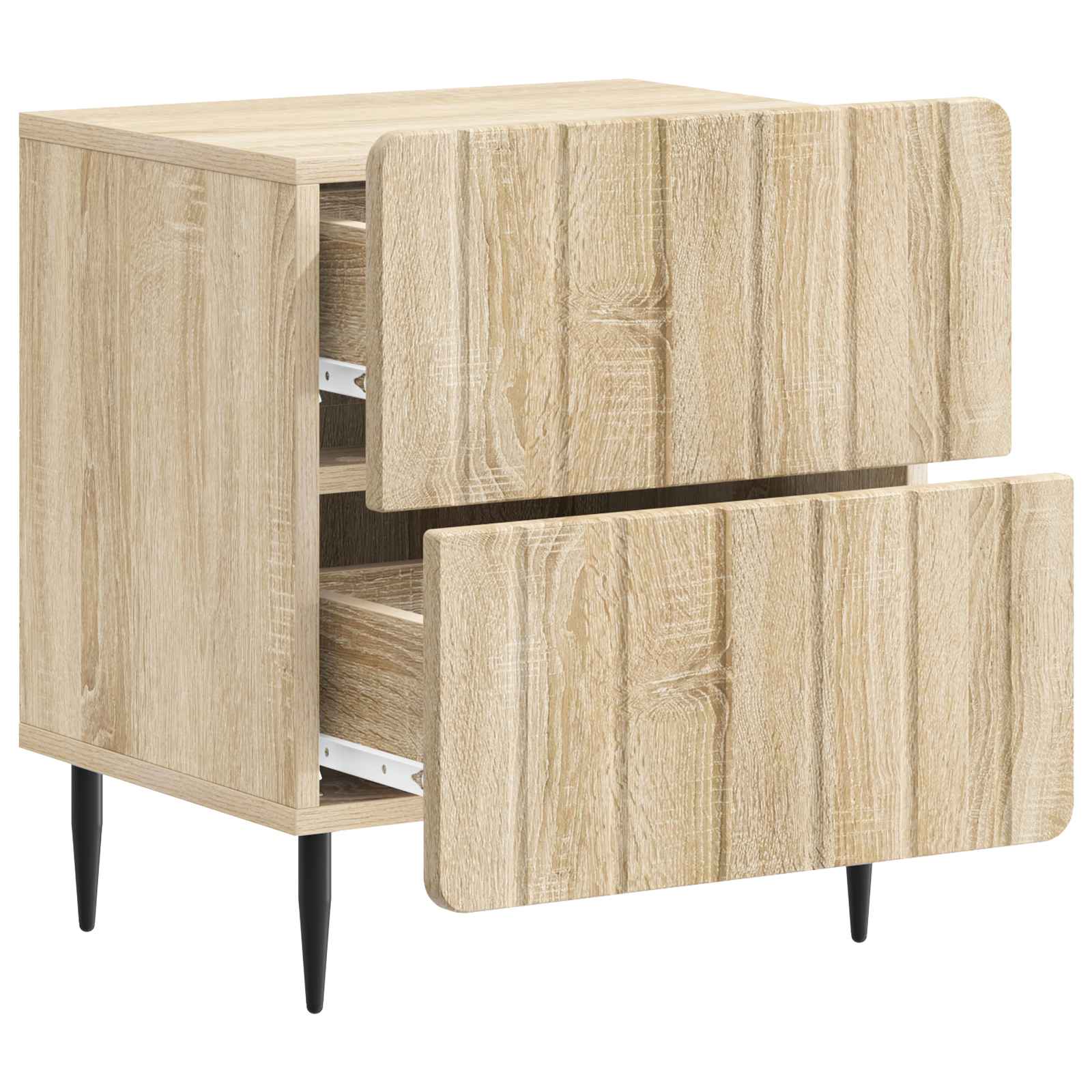 Noćni ormar s ladicama 2 pcs Hrast sonoma 43 x 34,5 x 49,5 cm