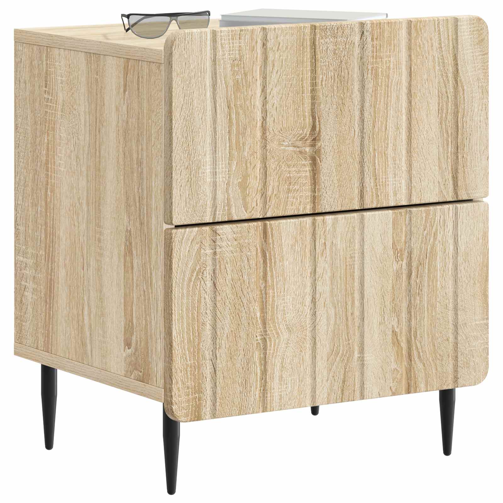 Noćni ormar s ladicama 2 pcs Hrast sonoma 43 x 34,5 x 49,5 cm