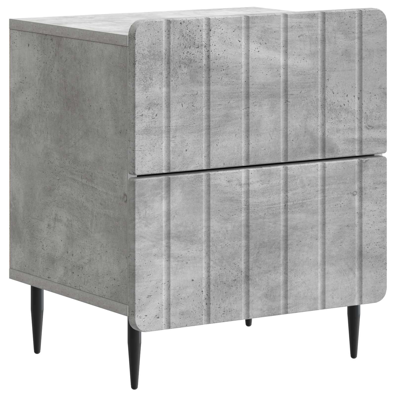 Noćni ormar s ladicama 2 pcs Betonska siva 43 x 34,5 x 49,5 cm