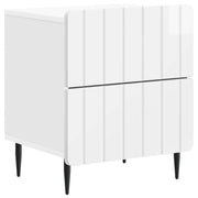 Noćni ormar s ladicama Bijela visokog sjaja 43 x 34,5 x 49,5 cm