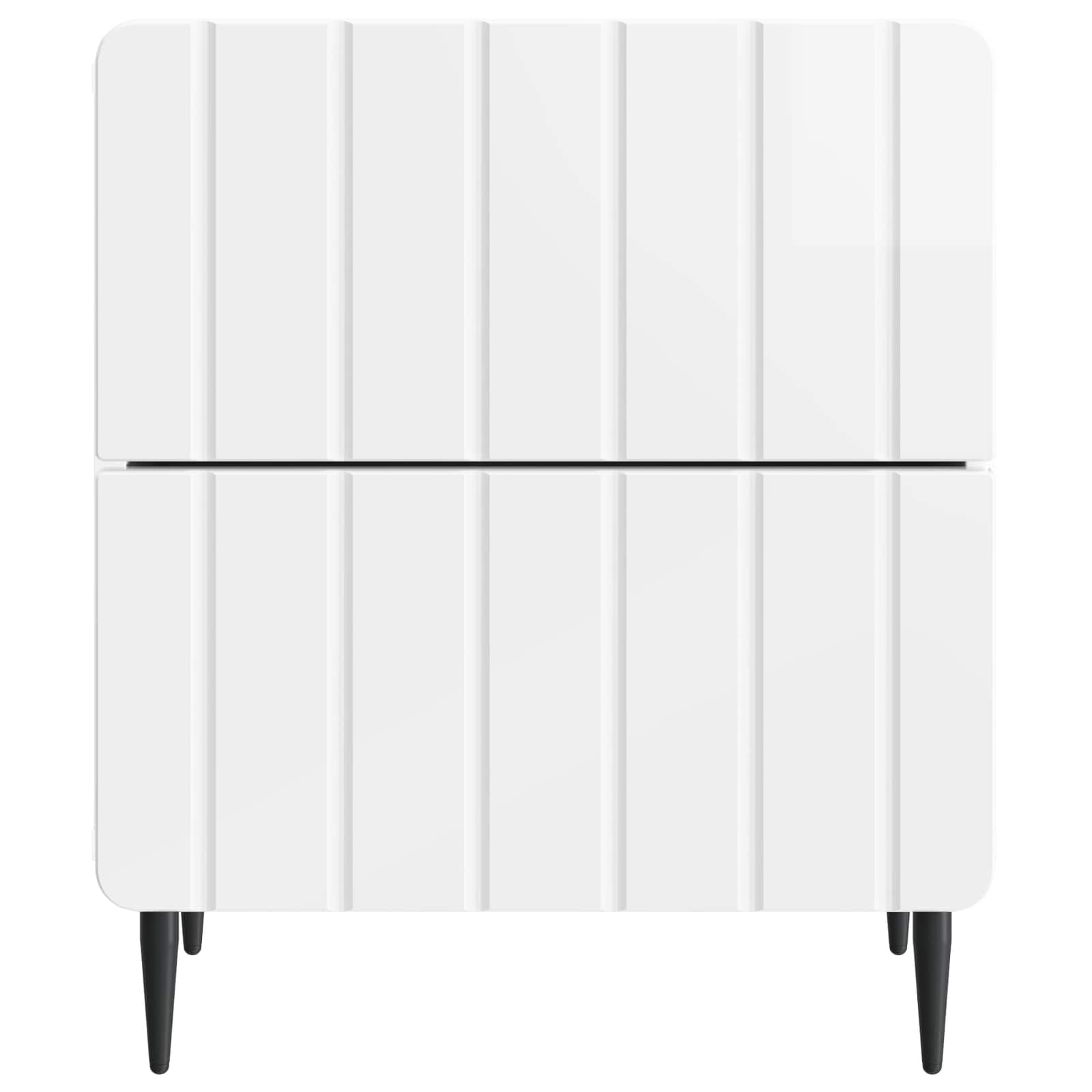 Noćni ormar s ladicama Bijela visokog sjaja 43 x 34,5 x 49,5 cm