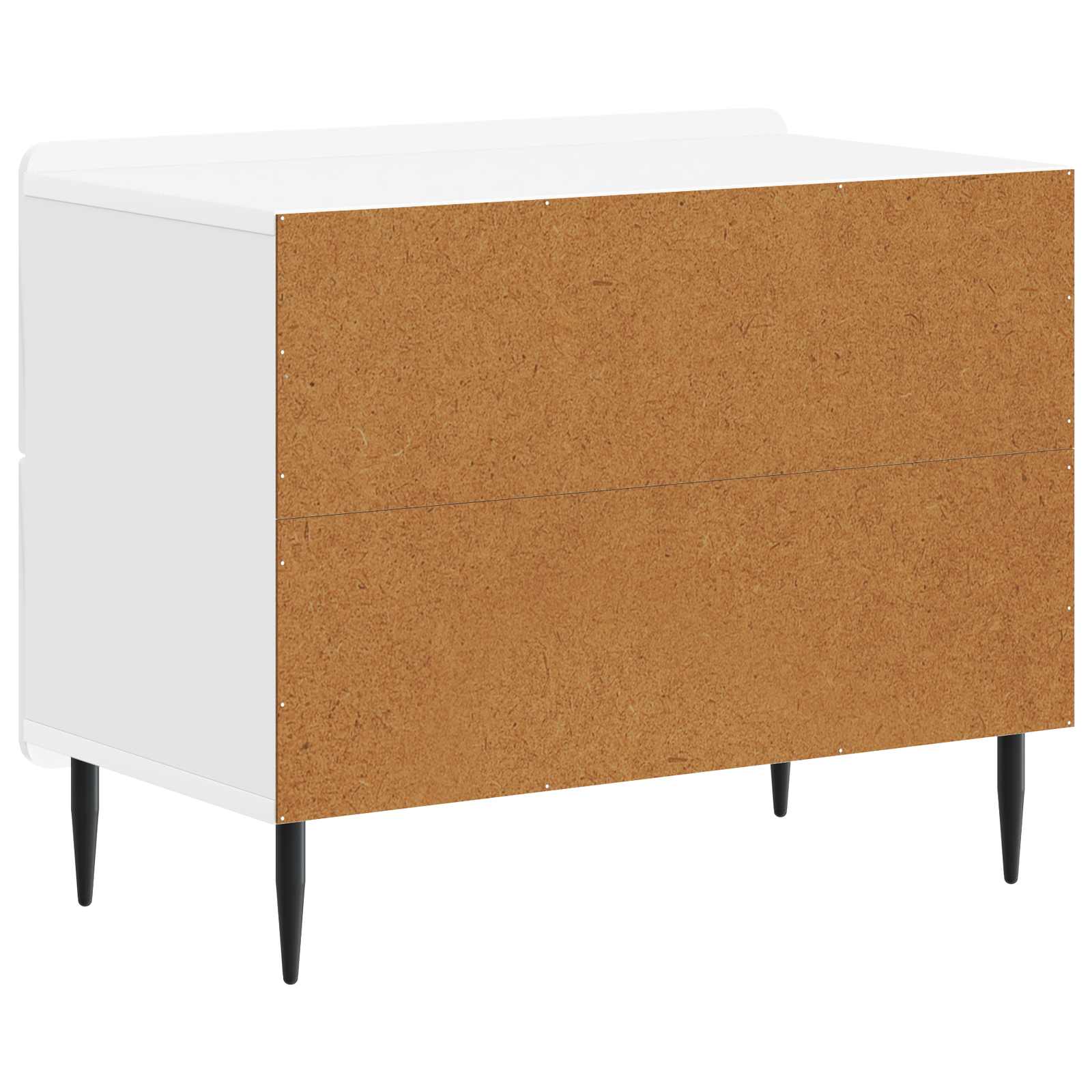 Noćni ormar s ladicama Bijela visokog sjaja 62 x 34,5 x 49,5 cm